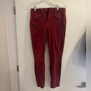 Old navy red wine colored skinny pants 4 tall
